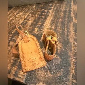 Louis Vuitton Tan Luggage Tags/Bag Charm & Poinet Handle Keeper